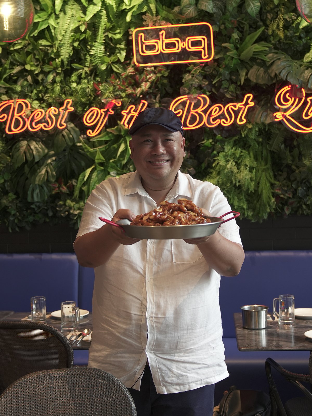 Chef Myke ‘Tatung’ Sarthou presents his collab creation, adobo fried chicken.
